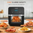 thumbnail image 3 of 15.5Qt 10-IN-1 Air Fryer Rotisserie Oven, XL Family Size, Even & Crisp AirFry, Reheat, Roast, Dehydrate for Quick Meals, 50°-425°F Control, 100 Presets & 50 Memory, Dishwasher-Safe, 1800W, 3 of 9