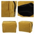 thumbnail image 3 of 1 Pc Women Portable Makeup Bag for Vacation Camping Outdoor Activities Yellow Corduroy, 3 of 3