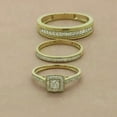 thumbnail image 3 of 1.80CT Diamond Trio His And Her LabCreated Bridal Wedding Ring Set 14K Yellow Gold Over, 3 of 3