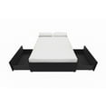 DHP Maven Platform Bed with Storage, Full, Black Faux leather