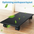 thumbnail image 3 of OUNONA Support de CPU en Bois Noir Design Réglable pour Usage Domestique 1ensemble, 3 of 8