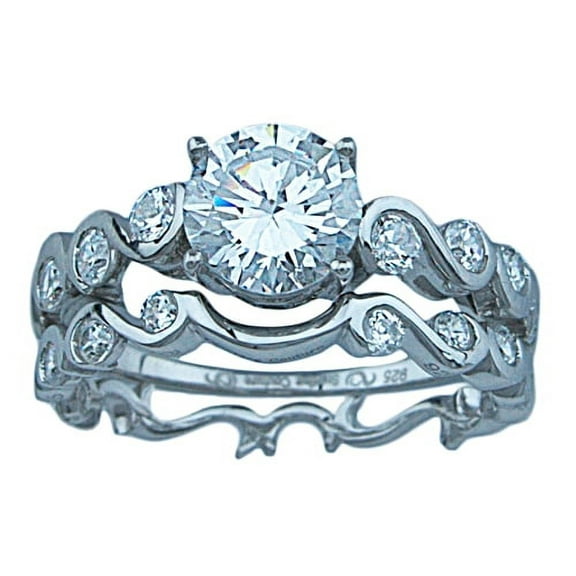 925 Sterling Silver Fashion Promise Rings for Her Wedding Ring Set Make Great Valentines Gift for Women