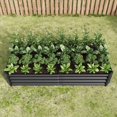thumbnail image 6 of SEGMART Galvanized Raised Garden Bed, Planter Raised Garden Boxes Outdoor, Metal Planter Box Steel Kit for Plants, Flowers, Vegetables, Herbs, Black 6×3×1FT, 6 of 10