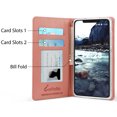 thumbnail image 2 of Case for iPhone Xs Max, [Rose Gold Pink] Infolio Wallet Credit Card Slot ID Cover, View Stand [with Wrist Strap Lanyard] for Apple iPhone Xs Max (Size 6.5" model) (10s Max), 2 of 6