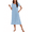 Light Blue, variant on Cotton Nightgowns for Women Soft Long Button Night Gowns Ladies House Dresses with Pockets Short Sleeve Pajama Dress