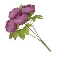 thumbnail image 1 of Toystoory 7 cabezas de peonía artificial flor floral boda fiesta decoración de flores falsas Flores artificiales morado oscuro, 1 of 6