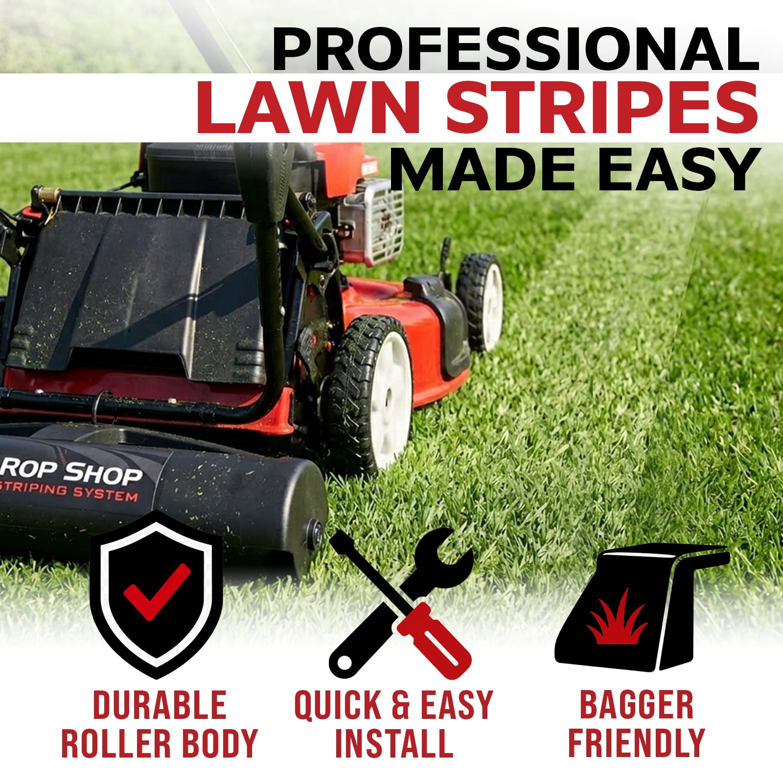 The ROP Shop Lawn Striping Kit fits 21" and 22" Toro Recycler Walk-Behind Mowers