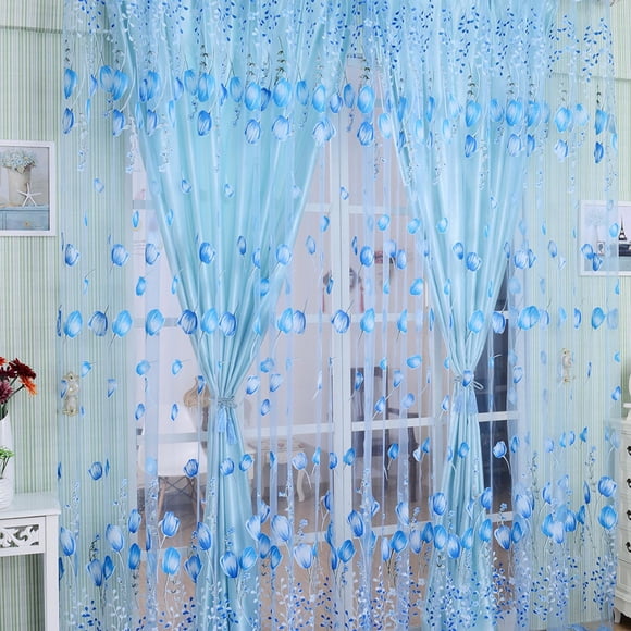 Cortina de gasa para ventana, 1 x 2 m, elegante cortina de tul para ventana, rendimiento de alta gama