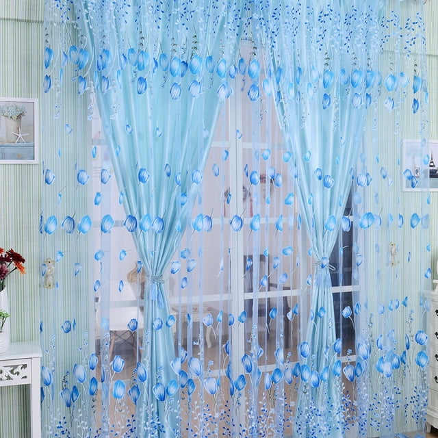 Cortina de gasa para ventana, 1 x 2 m, elegante cortina de tul para ventana, rendimiento de alta gama