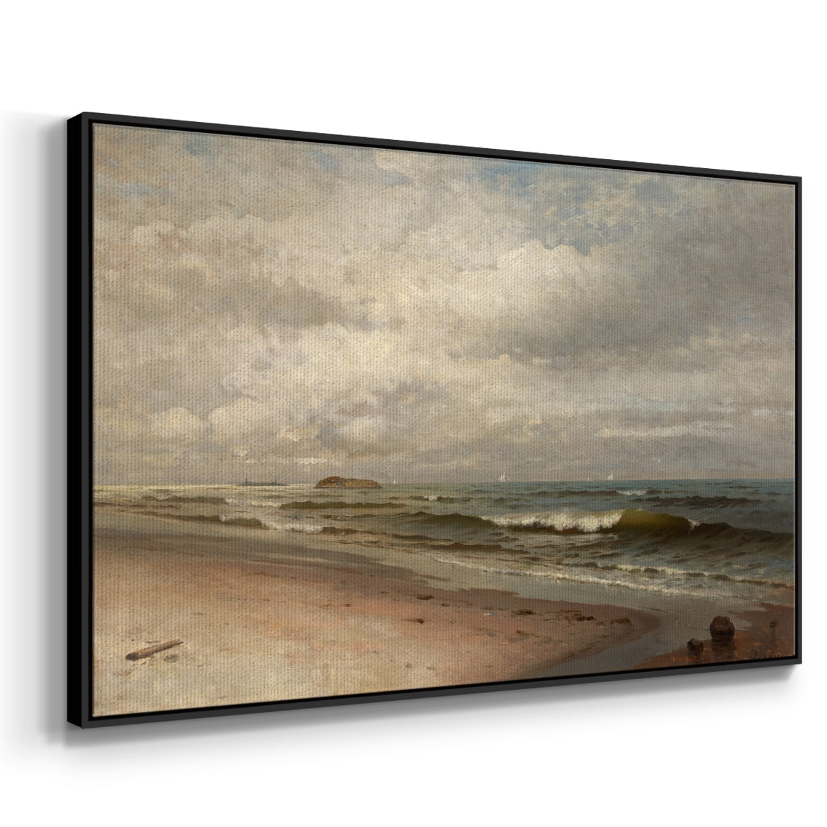 Vintage Landscape-MV By Wexford Home Framed in Black Wood Gallery Wrapped Canvas 17 in. x 25 in.