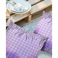 thumbnail image 3 of Outdoor Throw Pillow Cover Spring Watercolor Purple Lavender Waterproof Cushion Covers 2 Pack Farm Garden Art on Buffalo Plaid Pillow Cases Home Decoration for Patio Garden Couch Sofa, 3 of 7