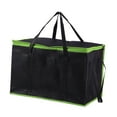 thumbnail image 4 of Bolsa térmica para entrega de pizza, impermeable, de gran capacidad, para compras de comestibles Borde verde negro, 4 of 9