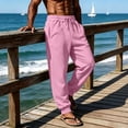 thumbnail image 3 of LWavelet Jogger Sweatpants for Men Drawstring Elastic Waist Jogging Pants Fall Casual Workout Hiking Pants with Pockets, 3 of 3