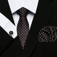 thumbnail image 4 of Synzerm Mens Solid Color Formal Necktie and Pocket Square Cufflinks Sets, 4 of 5