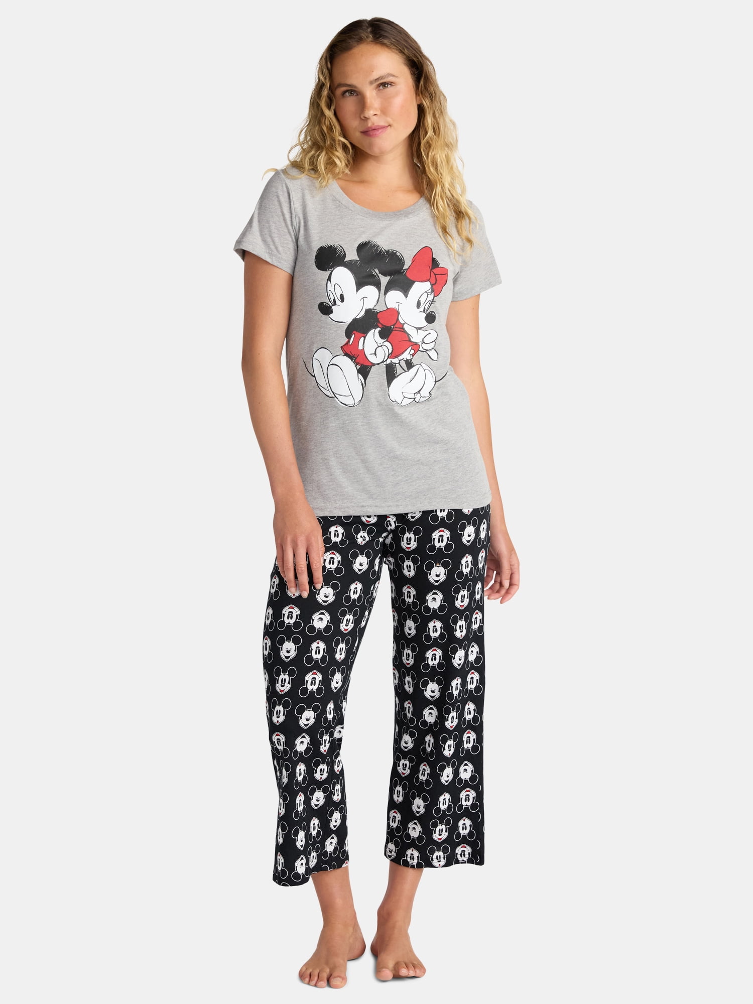 Mickey Mouse Unisex Graphic Cotton Tee with Short Sleeves, Sizes S-XXL