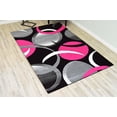 thumbnail image 5 of PREMIUM 3D Effect Hand Carved Thick Modern Contemporary Abstract Area Rug Design 1062 Pink 4' X 5'3'', 5 of 11