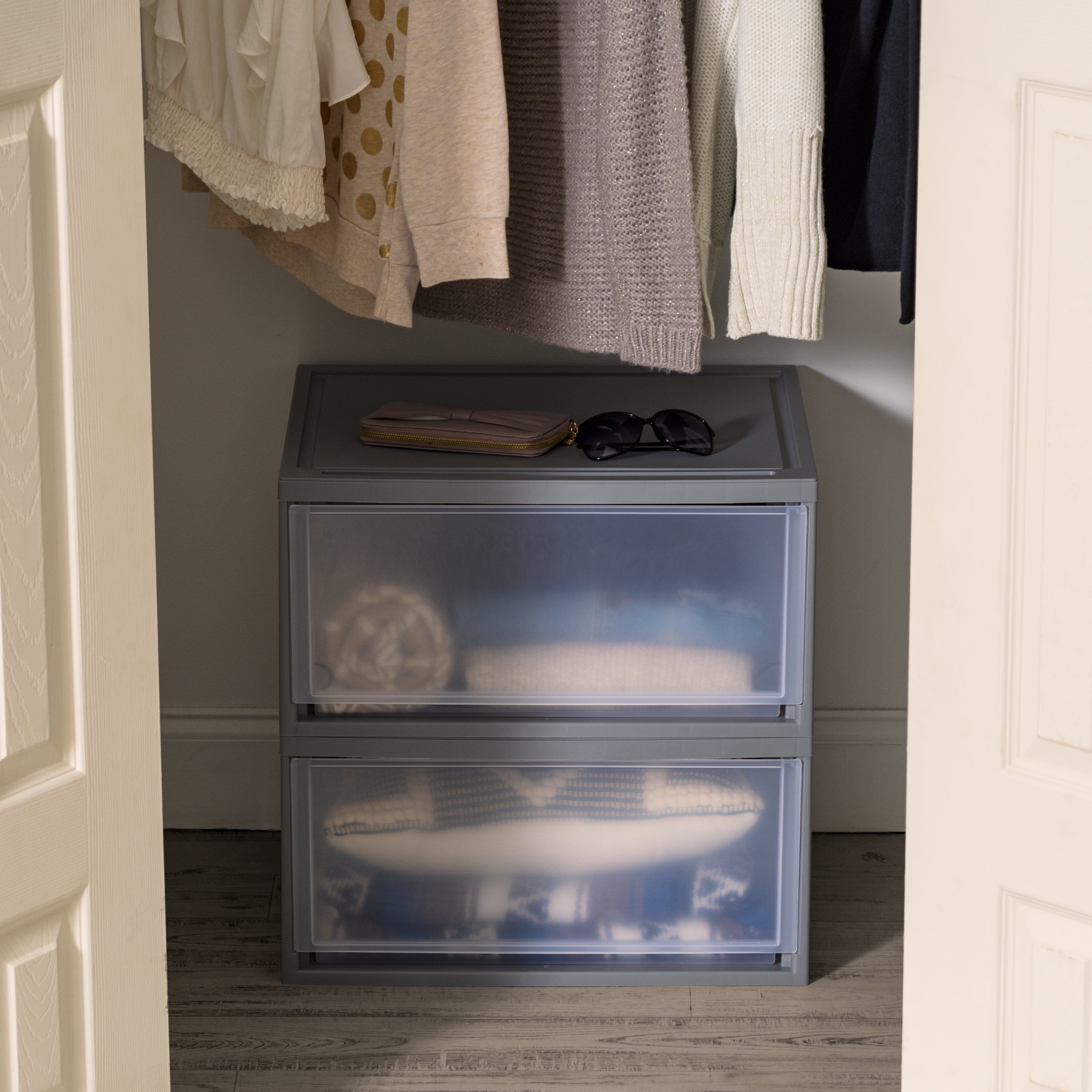 Clear Stackable Shirt & Accessory Drawer