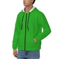 thumbnail image 3 of Goofa Green Pattern Mens Full-zip Hoodie, Zip-up Pullover Hooded Sweatshirt, Kangaroo Pocket Hoodie Ideal for Daily Wear, Travel, and Home-XX-Large, 3 of 5