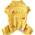 thumbnail image 1 of Pijamas para perros y gatos, mono, ropa, suéter cálido para perros, abrigo polar para perros, ropa para cachorros, pijamas para perros pequeños y medianos (amarillo) BRI  Rojo Verde, 1 of 5