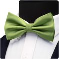 thumbnail image 4 of LAICAIW Mens Solid Color Double Fold Pre-tied Bow Tie and Pocket Square Cufflink Set with Gift Box, 4 of 7
