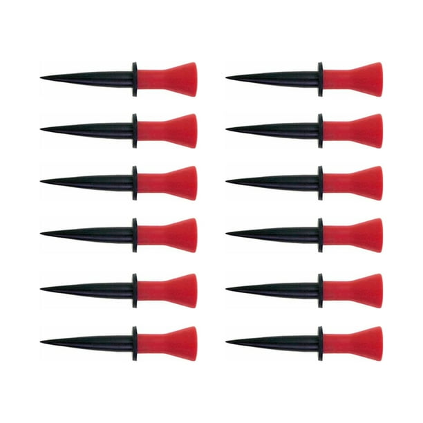 Sonducket Paquete de 12 tees de golf Soporte de pelota profesional de plástico para práctica en interiores y exteriores Golf Rojo 58 mm Sonducket OD023163-01