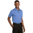 thumbnail image 4 of Sport-Tek K467 Mens Dri-Mesh Polo with Tipped Collar & Piping, Blueberry & Navy - Extra Small, 4 of 6