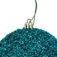 thumbnail image 2 of Vickerman 4" Sea Blue Beaded Ball Ornament, 6 per Bag, 2 of 2