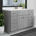 thumbnail image 3 of Design House Brookings 49" x 22" Assembled Bath Vanity with 4" Centerset Top, Sherwin Williams® Gray/White, 3 of 6