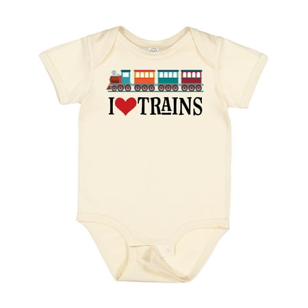 

Inktastic I Love Trains Gift Baby Boy or Baby Girl Bodysuit