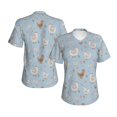 thumbnail image 3 of Goofa Funny Chicken Pattern Women's Slim-Fit Short-Sleeve V-Neck T-Shirt,Classic-Fit Short-Sleeve V-Neck T-Shirt-Large, 3 of 5