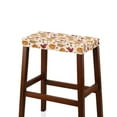 thumbnail image 4 of FOR U DESIGNS Cardinal Pumpkin Pattern Stool Covers Rectangle 2 Pieces Stretch Saddle Bar Stool Slipcover Wear-Resistan Vanity Chair Cover Height Bar Stools Slipcovers Fall Home Decor, 4 of 9