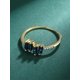 thumbnail image 5 of 1pc Sapphire Blue Ring Thin Rings Thumb Rings For Women s925 Sterling Silver Gold Rings Fine Jewelry Gift, 5 of 5