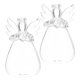 thumbnail image 2 of 2 jarrones hidropónicos de vidrio para flores, ideales para el salón. Contenedor floral de cristal con forma de ángel., 2 of 8