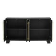thumbnail image 2 of Seetaras Wood Traditional Style Sideboard, Kitchen Buffet Storage Cabinet with Adjustable Shelves,4 Doors and Gold Handles,Console Table for Dining Room Living Room, 2 of 9