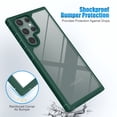thumbnail image 3 of Casus Shockproof Bumper Hard Clear Back Cover Case for Samsung Galaxy S22 Ultra - Green, 3 of 7
