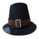 thumbnail image 2 of Sombrero de fieltro para cosplay, accesorio fotográfico, sombrero de mago para fiestas temáticas de carnaval y cosplay. correa marrón, 2 of 7