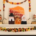 thumbnail image 2 of MCheck 3 Piece 3D Pumpkin Sign and Pilgrim Figurines for Thanksgiving Decor, 4.9 in Rustic Wooden Fall Centerpieces for Table Tiered Tray Shelf Mantle Kitchen Office Farmhouse Autumn Home Decorations, 2 of 8