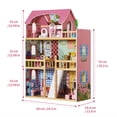 thumbnail image 7 of Wooden Dollhouse for Kids, Playhouse with 14 Furniture Pieces & Accessories for Girls 3+ Years Pine Plywood MDF Construction, 7 of 7