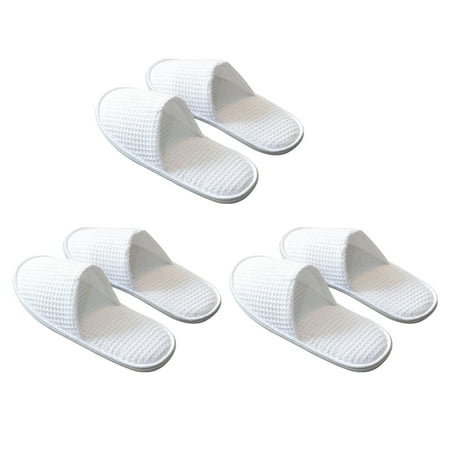 

Closed Toe Spa Slippers One Time Slippers Disposable Travel White 29*11cm 3 Pair