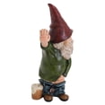 thumbnail image 4 of Estatua de gnomo Willy el gnomo de jardín que hace pis para adornos de césped, decoraciones de interior o exterior - Gnomos divertidos rojos y verdes, 4 of 5