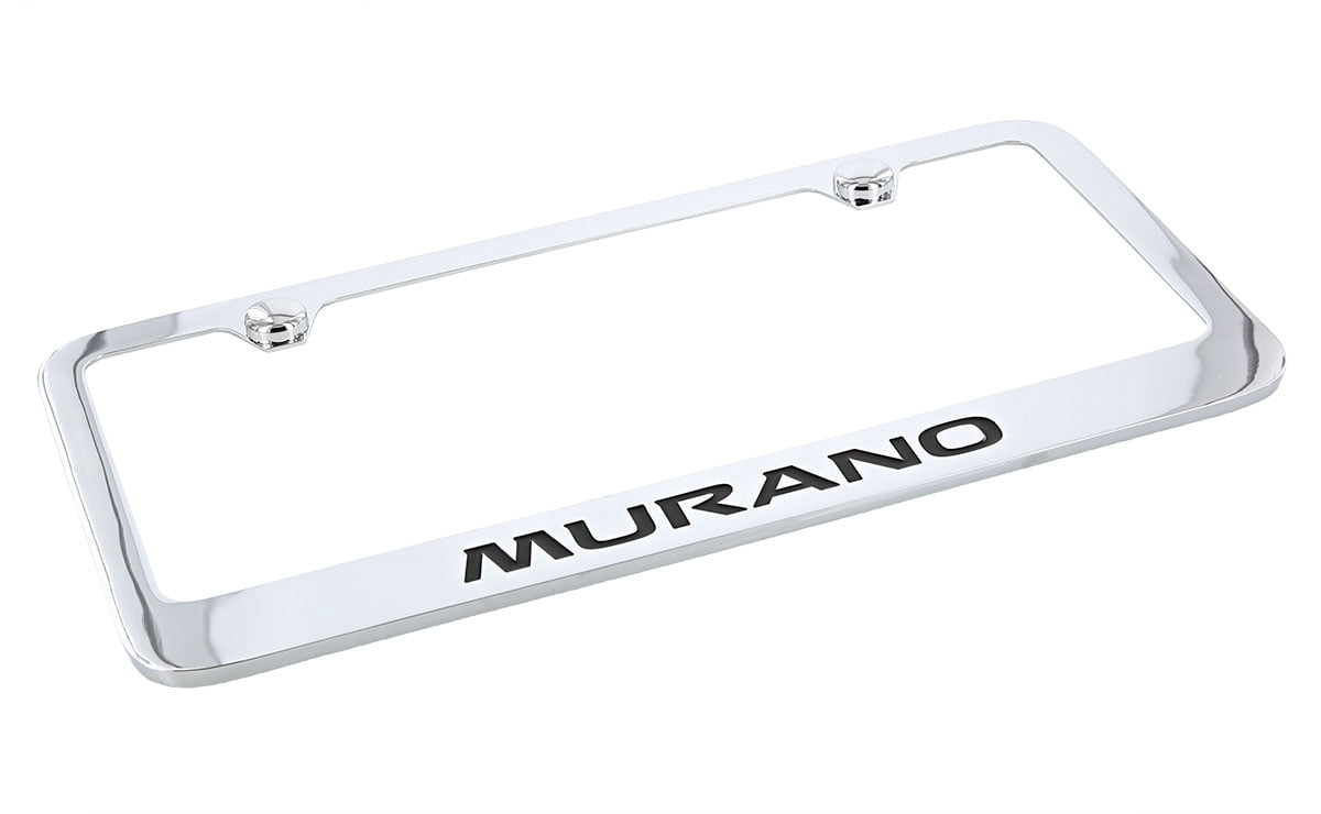 Nissan Murano chrome plated metal license plate frame holder