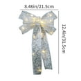 thumbnail image 3 of Pklyzj Christmas Tree Bow LED Ribbon Bows 15.7x8.6in Christmas Tree Ornaments Tree Topper Christmas Decoration for Home Christmas Seasonal Tree Wreaths Decoration, 3 of 6