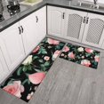 thumbnail image 2 of Pioneer Flower Floral Print Pattern Kitchen Rugs Sets Of 2,Anti Fatigue Kitchen Mat Rugs Non Slip Washable,Decorative Kitchen Floor Mats for Kitchen,Sink,Laundry,17"x30"+17"x47", 2 of 7