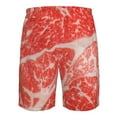 thumbnail image 6 of Kdxio Beef Steaks Pattern Mens Casual Shorts - Drawstring Summer Beach Sports Shorts for Men, 6 of 9