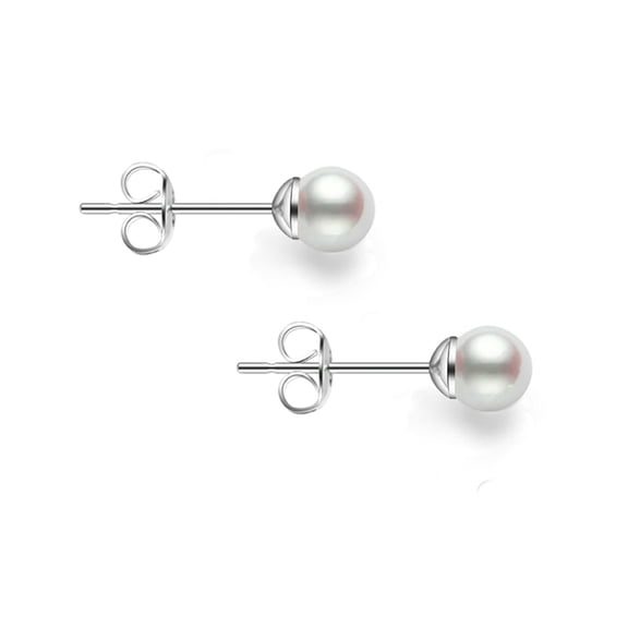 Rakumi 3mm Freshwater Pearl Studs Earrings for Women