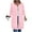 Pink, variant on LEBONYARD Women's Casual Round Neck Zipper Front Sweatshirts Solid Colored Long Sleeve Loose Fit Long Length Pocket Crew Neck Sweatshirts Coat