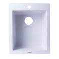 thumbnail image 4 of Pemberly Row White 17" Drop-In Rectangular Granite Composite Kitchen Prep Sink, 4 of 9