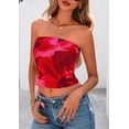 thumbnail image 3 of Top Bandeau PRETTYGARDEN Rojo Floral Sin Tirantes XXL, 3 of 8