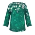 thumbnail image 4 of Meichang Hauts d'Automne pour Femmes Grande Taille T-Shirts Graphiques Pailletés Arbre de Noël Légers à Manches Longues Col Ras du Cou Chandail de Noël Hauts des Fêtes, 4 of 5