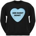 thumbnail image 1 of Saint-Valentin - Her Sweethe Noir Chandail en Molleton Col Rond Adulte, 1 of 1